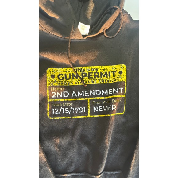 Delta Fleece Hoodie 2nd Amendment Graphic Black XL - Picture 4 of 5